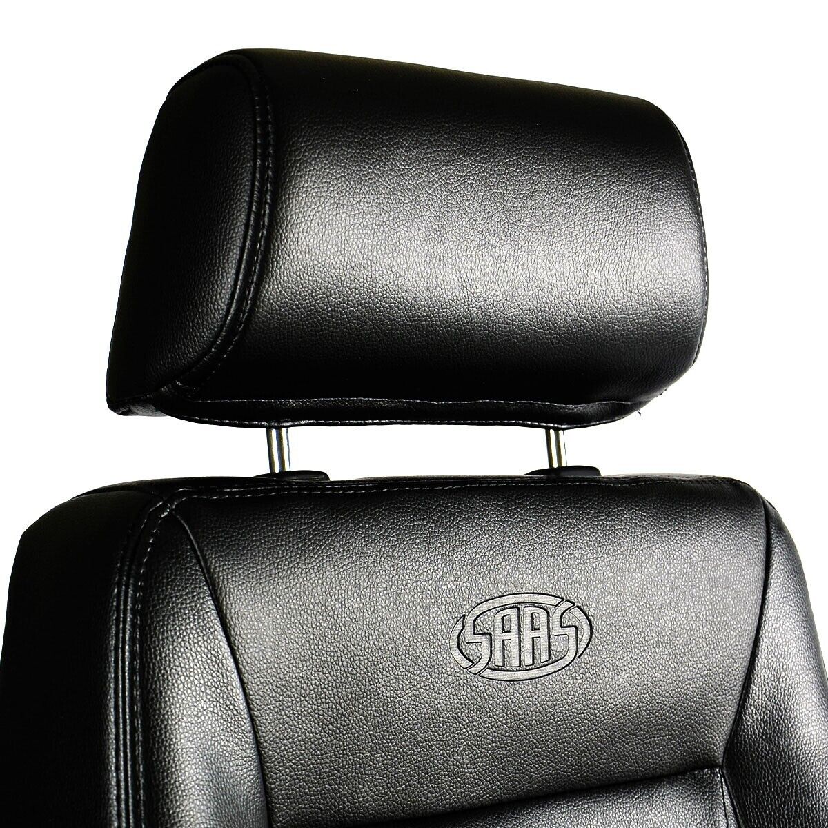 SAAS Trax 4X4 Seat (1) With Rails Black PU Leather ADR Compliant