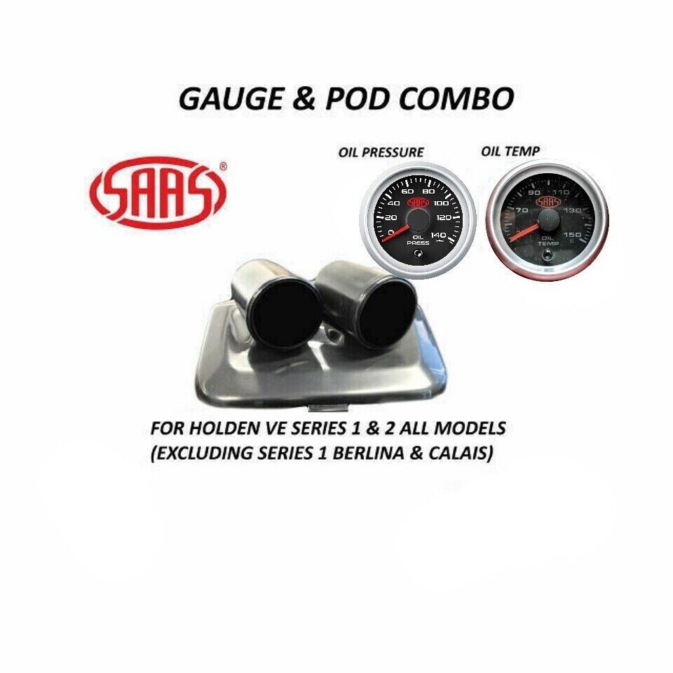 Gauge Dash Pod Gauge Package for Holden VE Berlina Calais Series 2 Oil Temp Pres