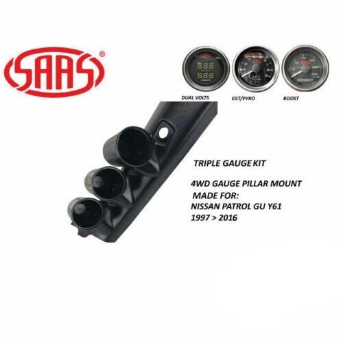 SAAS Pillar Pod Gauge Package for Nissan Patrol 97>2016 Boost EGT Gauges Volts