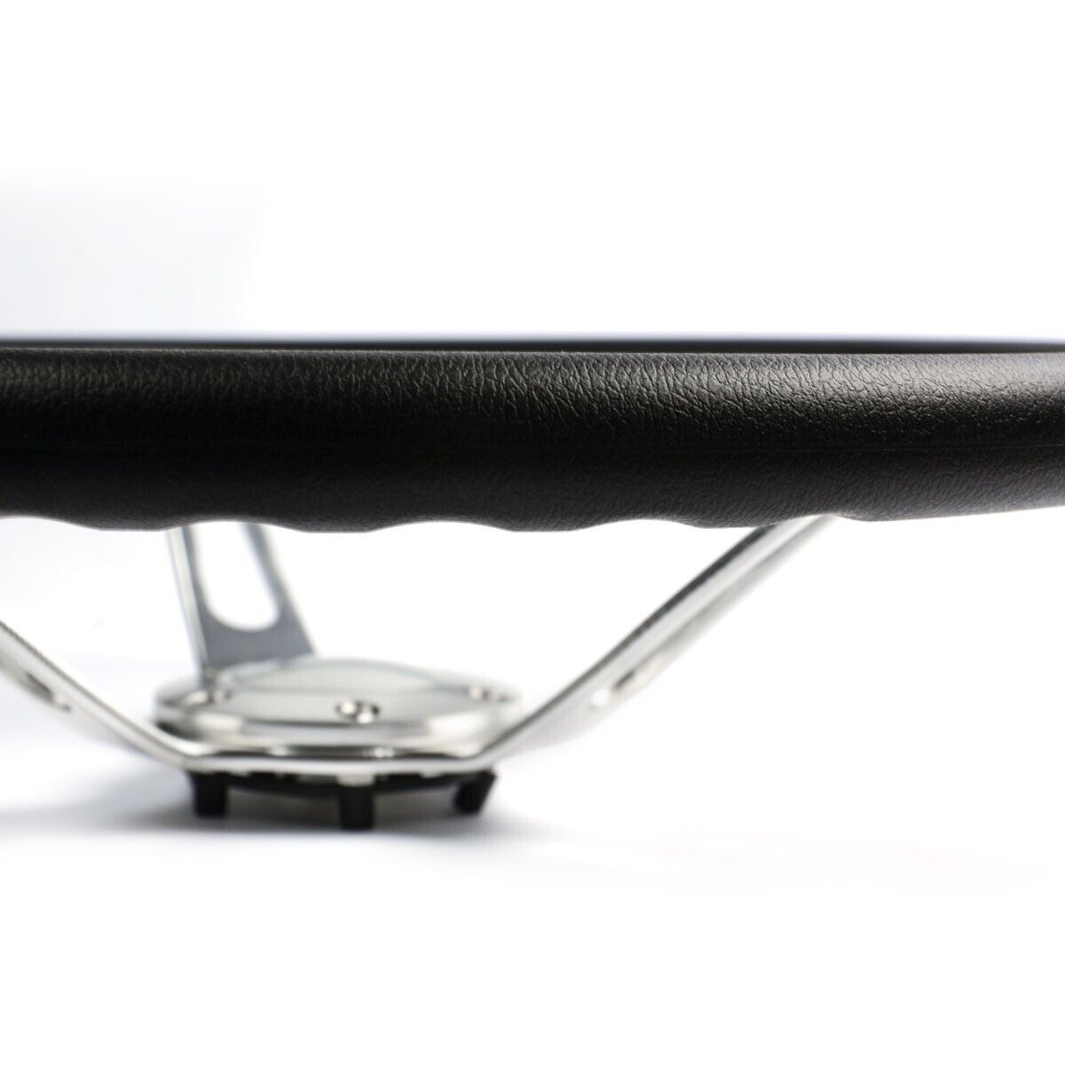 SAAS Steering Wheel Poly 380mm Classic Deep Dish Brushed Alloy Slotted