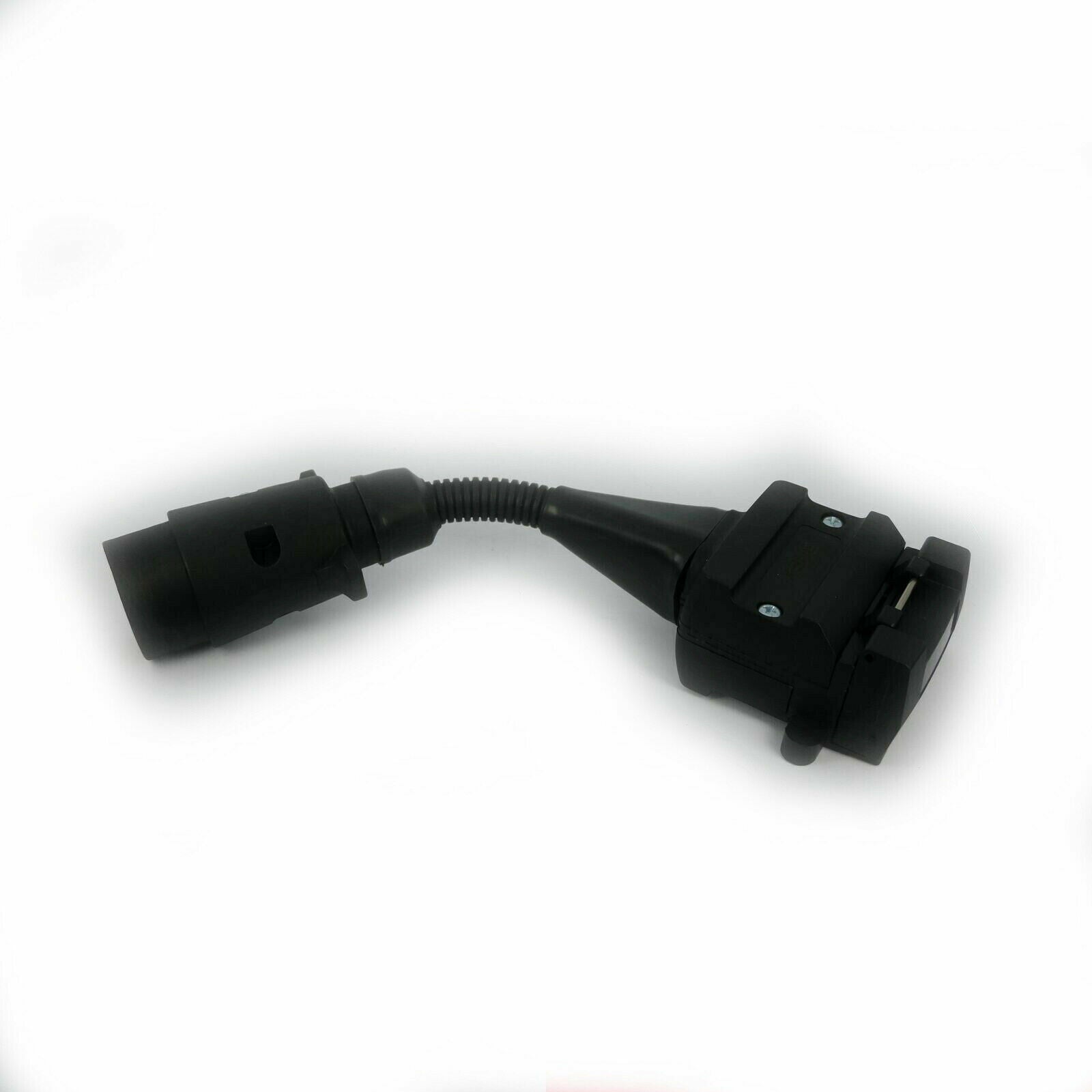 Trailer Adaptor Plug - 7 Pin round Male Plug to 12 Pin Female flat Caravan Car