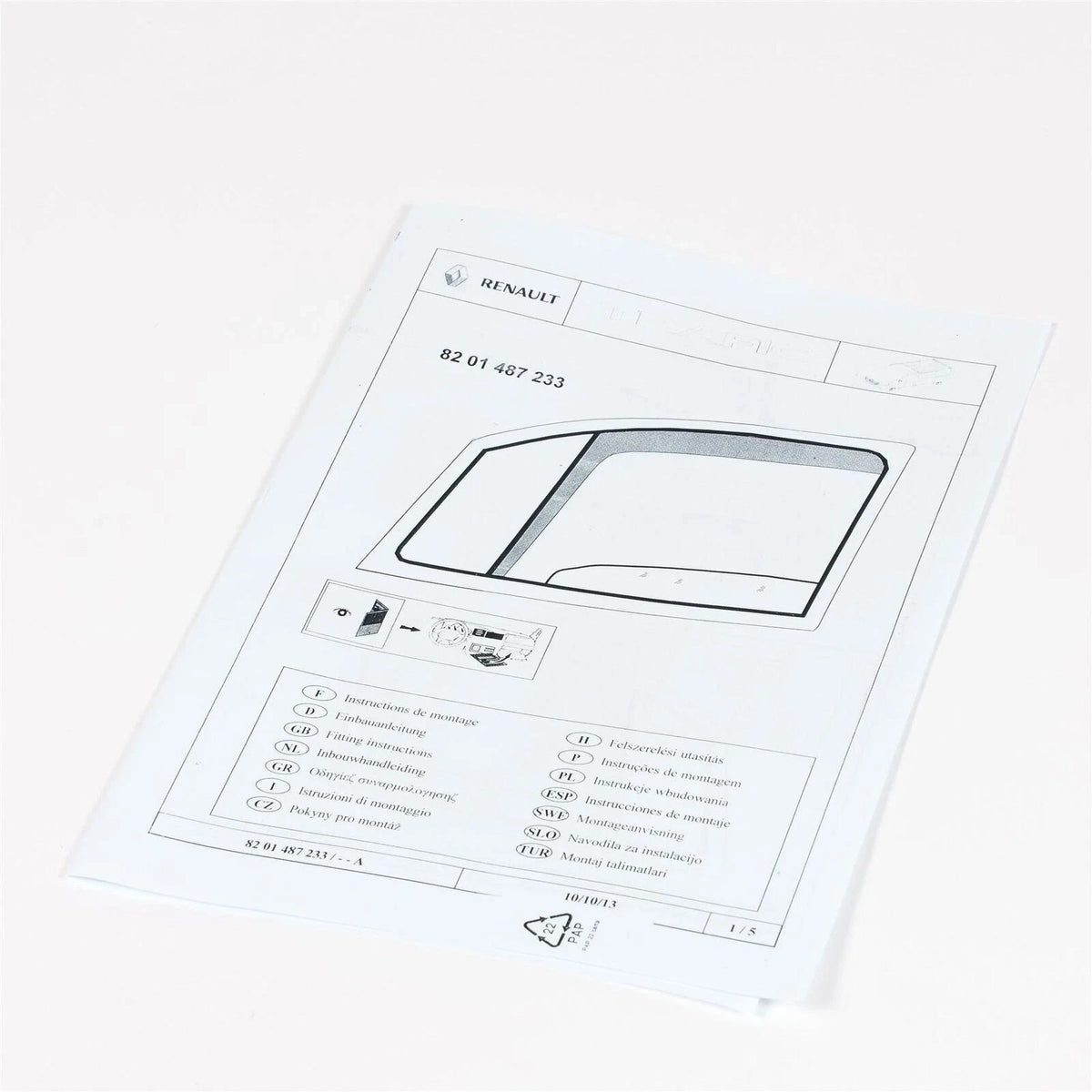 Genuine Renault Trafic MK3 Front Door Air Wind Rain Deflector Set 2014 - Onwards5