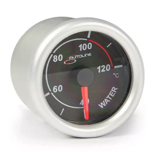 SAAS Water Temp Gauge 40°- 120° 52mm Autoline Series Black 12V SG712200