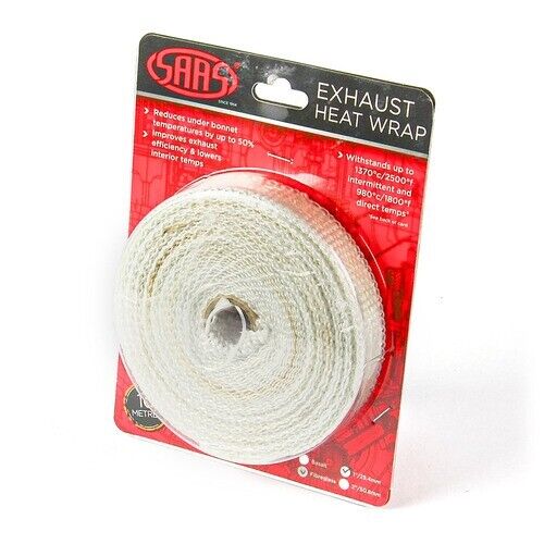 SAAS Exhaust Wrap Fibreglass 25mm/1 Inch X 10m