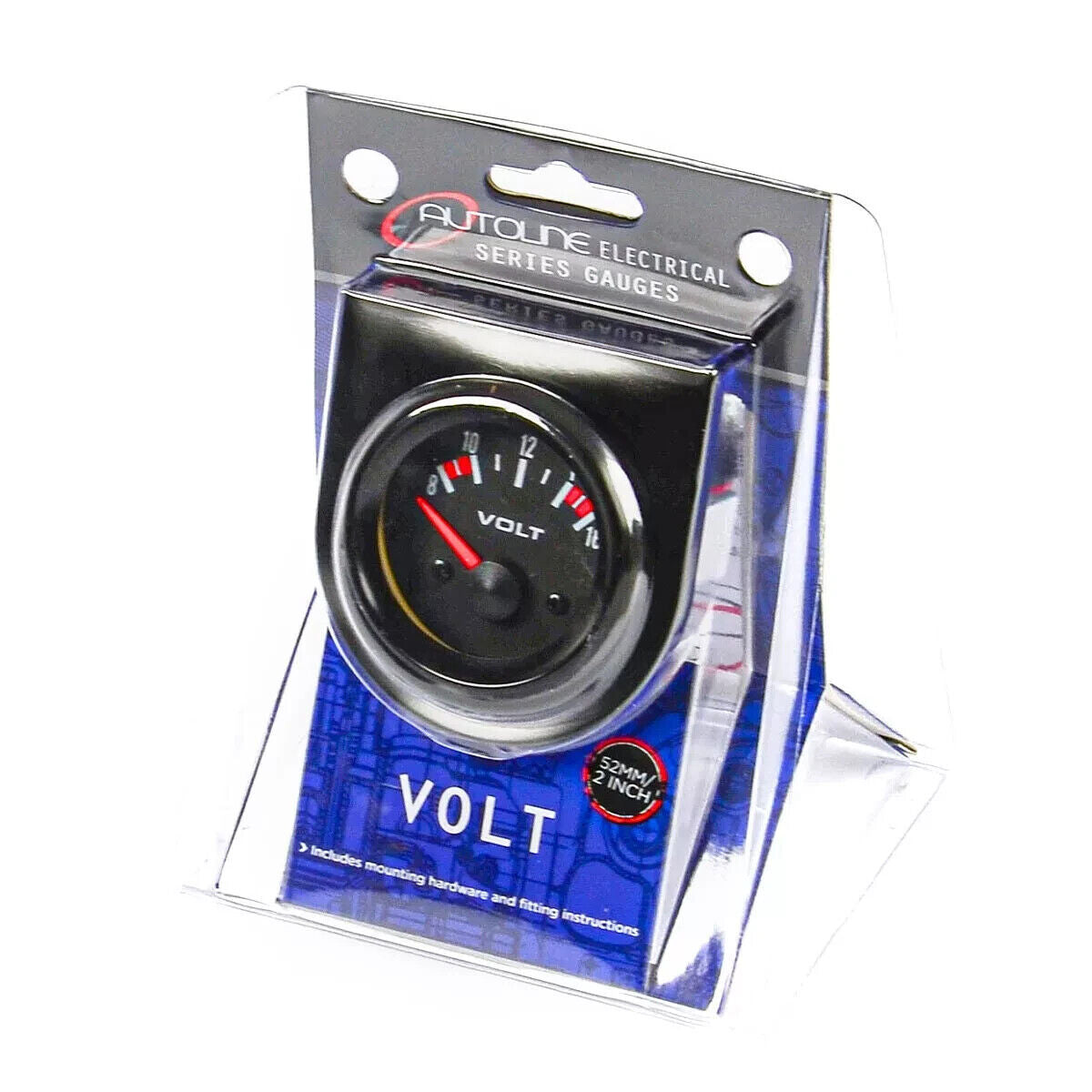 Genuine SAAS Volt Gauge Black Autoline 8V - 18V
