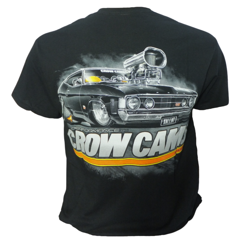 Crow Cams Black T-Shirt With Ford XA Artwork On Back Size: SMALL1