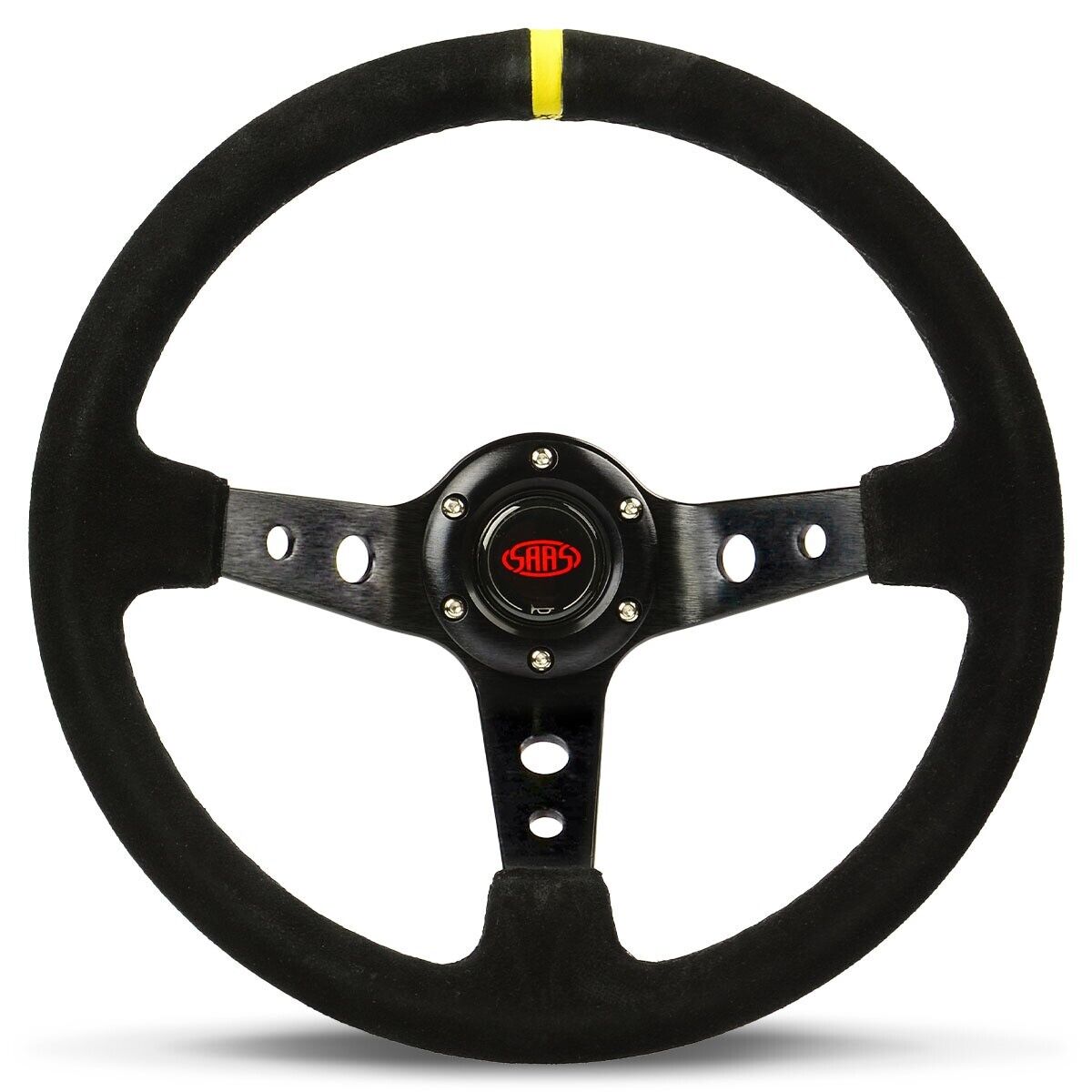 SAAS GT Suede Deep Dish Steering Wheel & Boss Kit For Ford Falcon AU 1998-2002