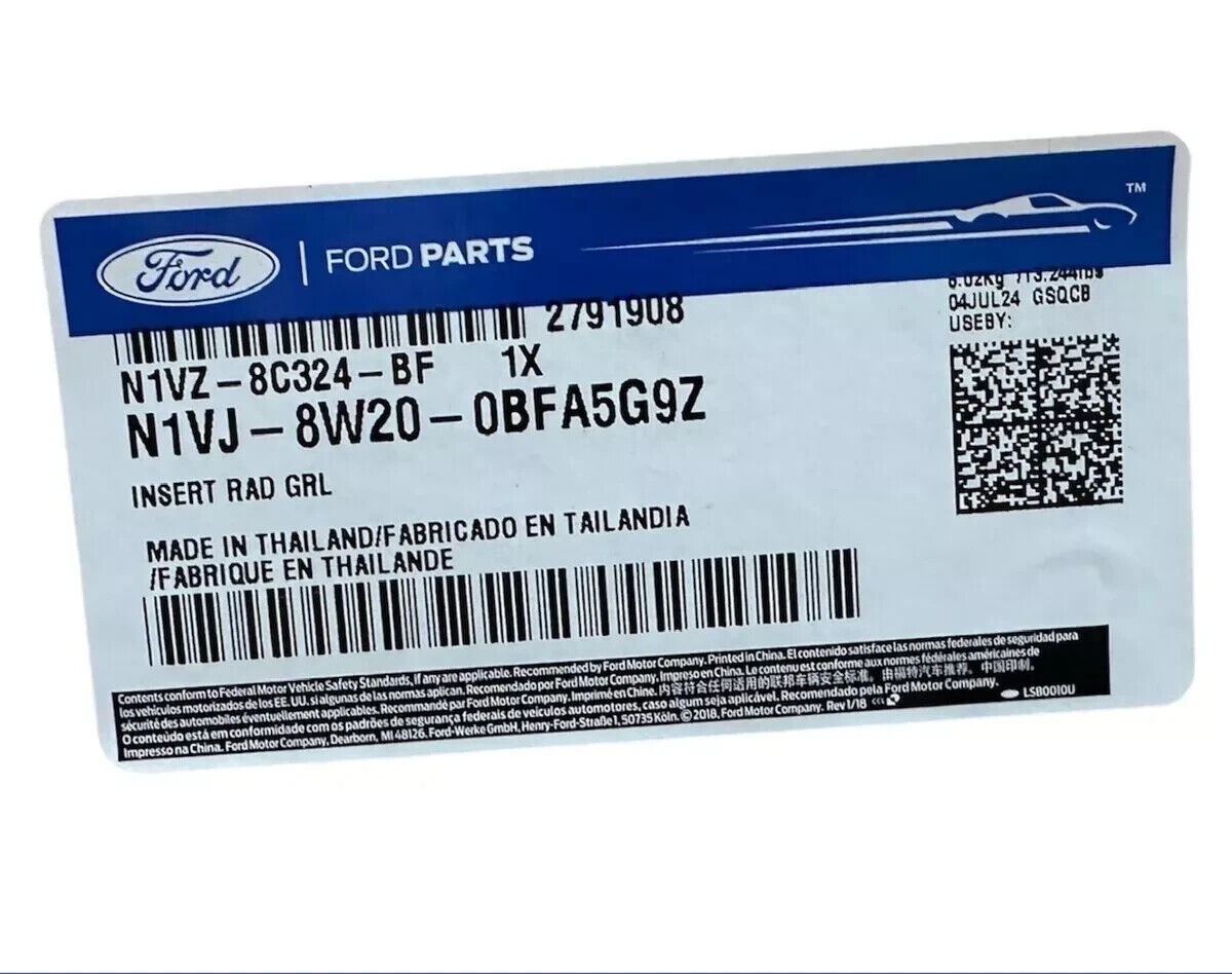 Genuine Ford Everest Next Gen "FORD" Grille Black With Touring Pack 2022-Onwards