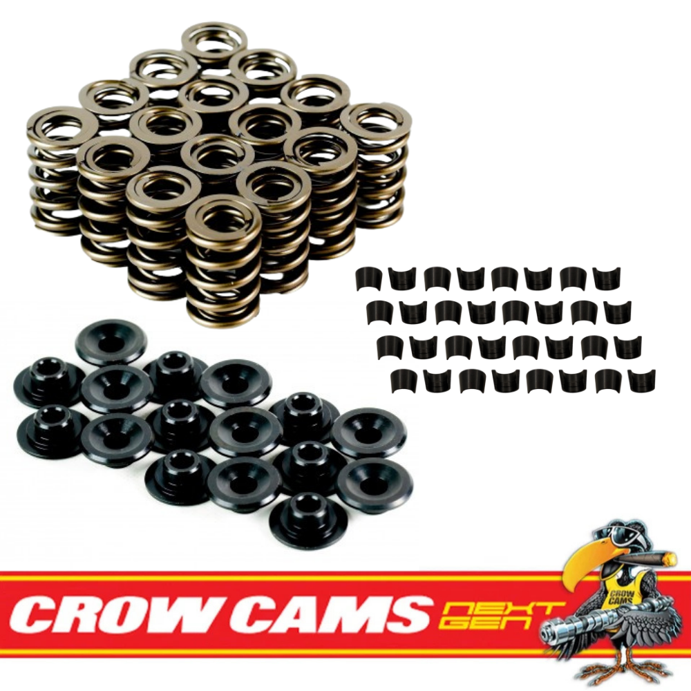 Crow Cams Dual Valve Springs Retainers & Locks Kit For Holden VN 304 355 V8 EFI0