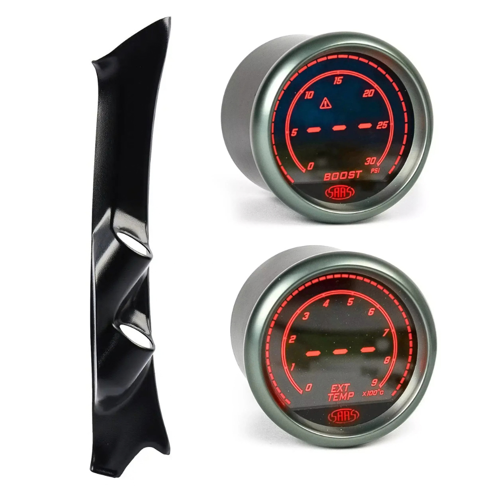 SAAS 1 Pc Pillar Pod  & Digi Gauge Combo For Toyota Hilux 97-05 LN Boost & EGT0