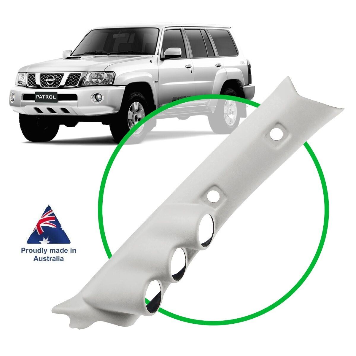SAAS Gauge Pillar Pod For Nissan Patrol GU 1997 - 2016 W Code Painted 1 Piece
