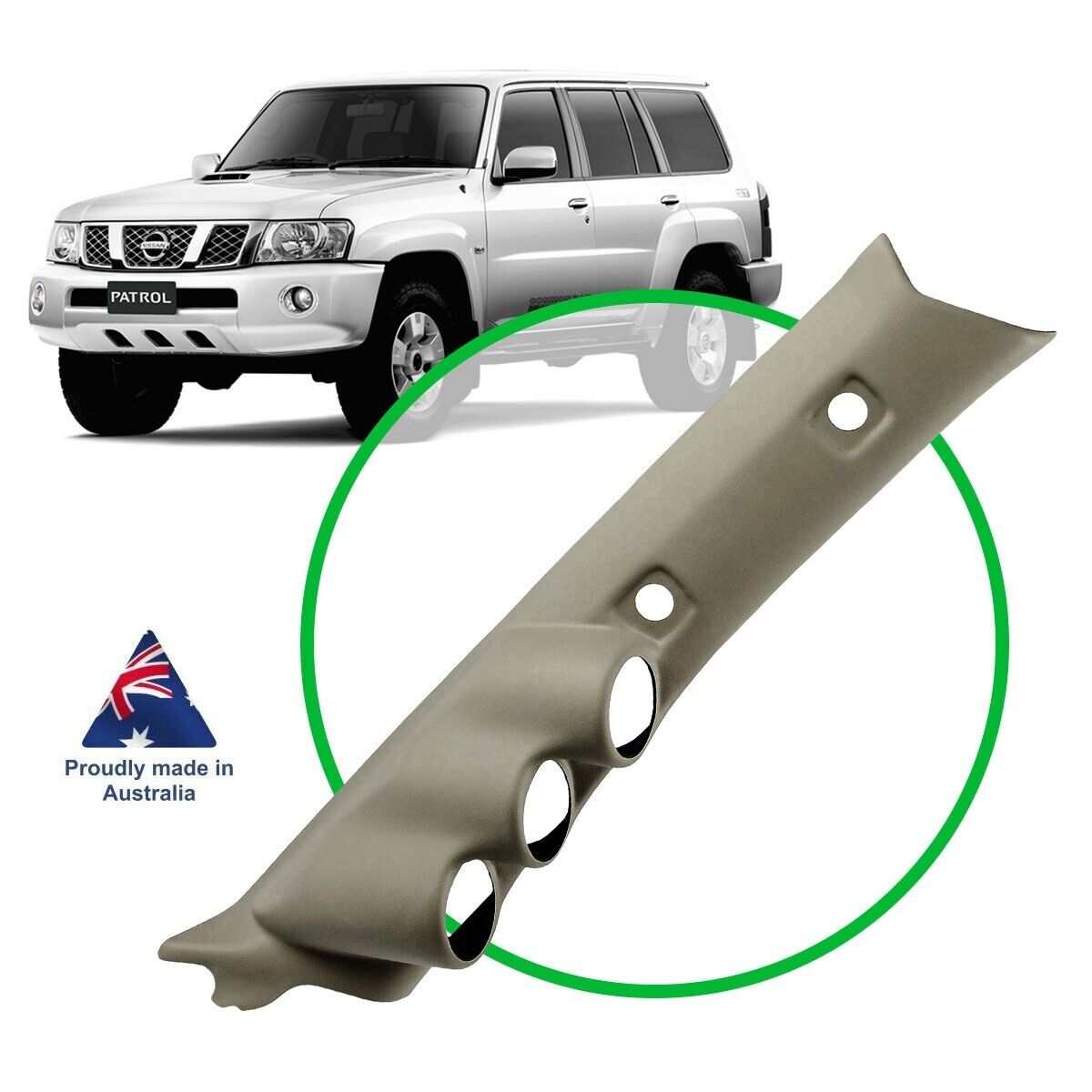 SAAS Gauge Pillar Pod For Nissan Patrol GU 1997 - 2016 K Code Painted 1 Piece