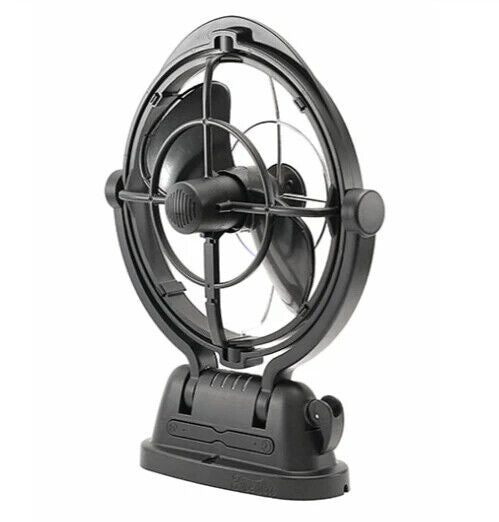 Fresca Fan 12v 24v Volt Black Fresca AC Ultra Quiet 360° Directional Airflow