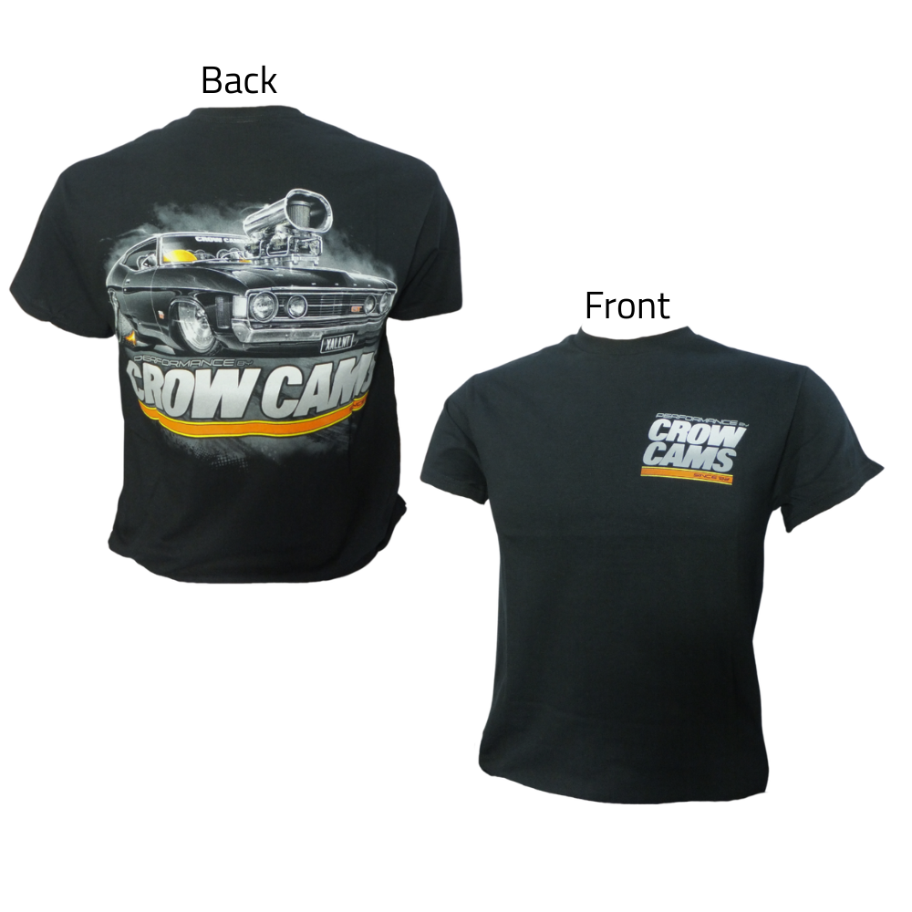 Crow Cams Black T-Shirt With Ford XA Artwork On Back Size: X LARGE0