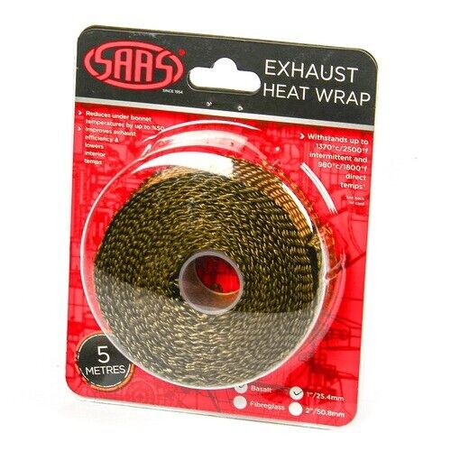 SAAS Exhaust Wrap Basalt Titanium 25mm/1 Inch x 5m