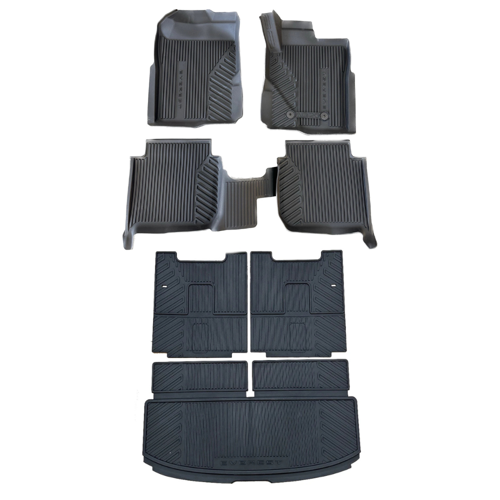 Genuine Ford Everest All Weather Floor Mats + 3 Piece Cargo Liner Package 22-On0