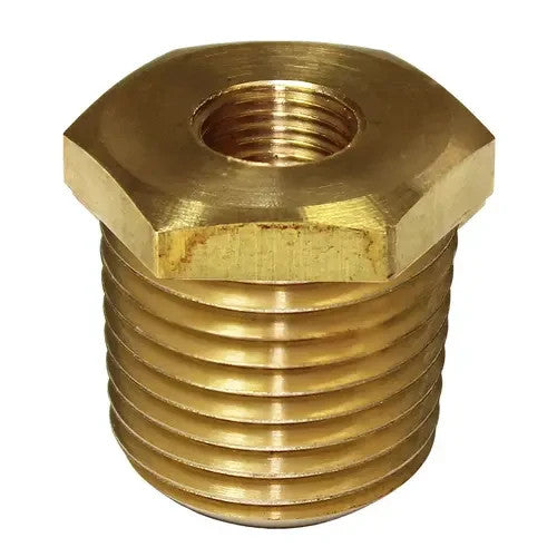 SAAS Gauge Bush Brass Adaptor 3/8-18 NPT to 1/8-27 NPT0