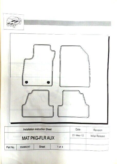 Genuine Holden Trax TJ Rubber Floor mats Set Of 4 Front & Rear 2013 -2019