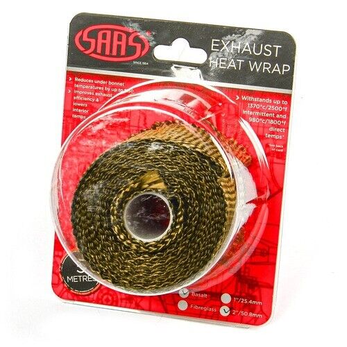 SAAS Exhaust Wrap Basalt Titanium 50mm/2 Inch x 5m