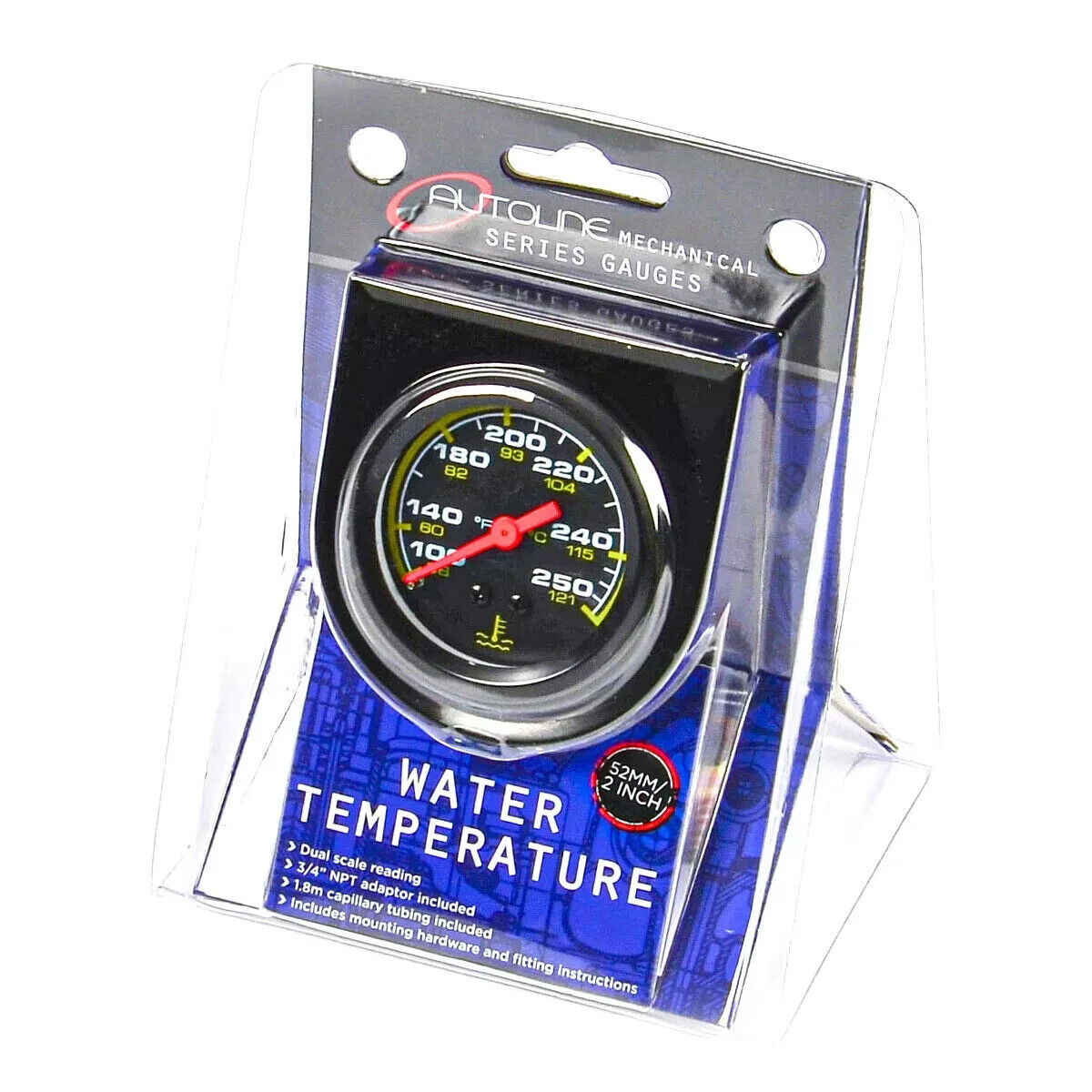 Genuine SAAS Oil Pressure Gauge Mech Black Autoline 0 to 80psi/5.6 kg cm