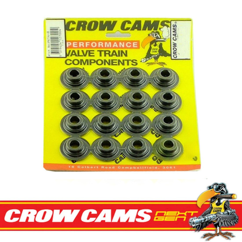 Crow Cams Chrome Moly Valve Spring Retainers Set x16 1.205" For LS1 Dual Springs0