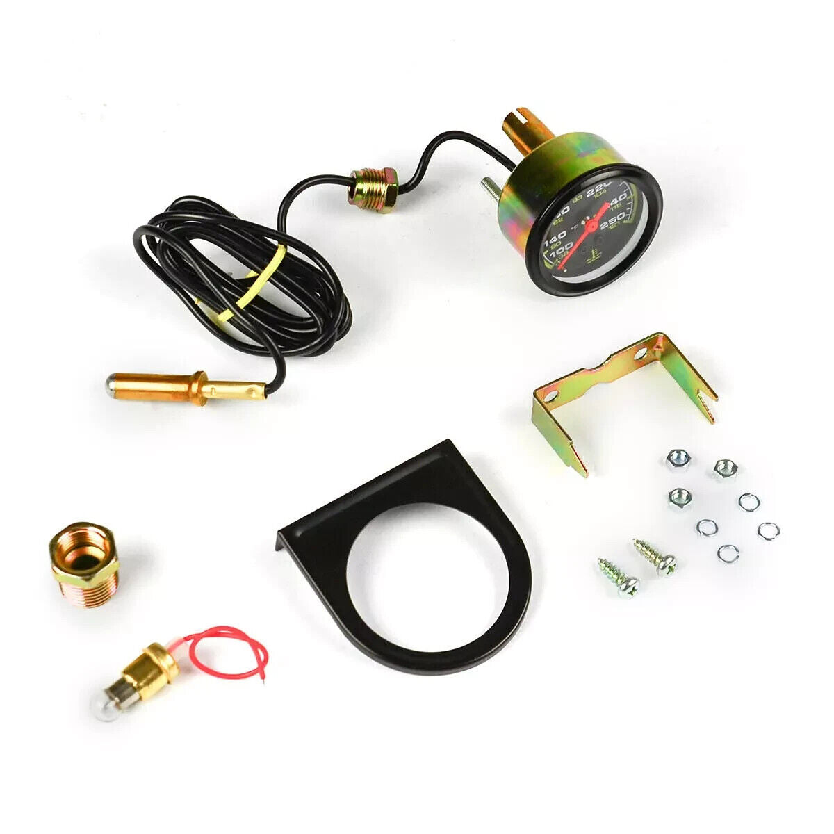 Genuine SAAS Water Temp Gauge Mech Black Autoline 121°C/250°F