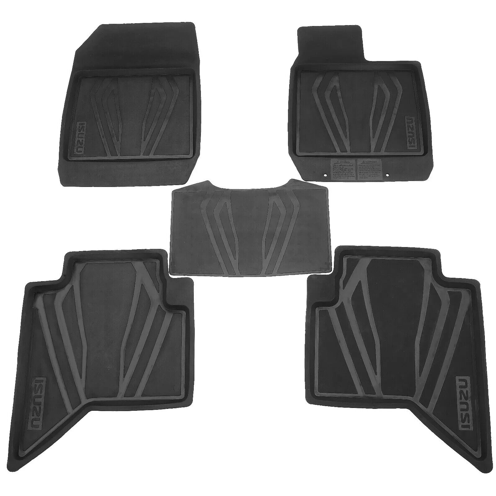 Genuine Isuzu D-Max All Weather Rubber Tray Mats Set Of 4 MY2021 - Onwards