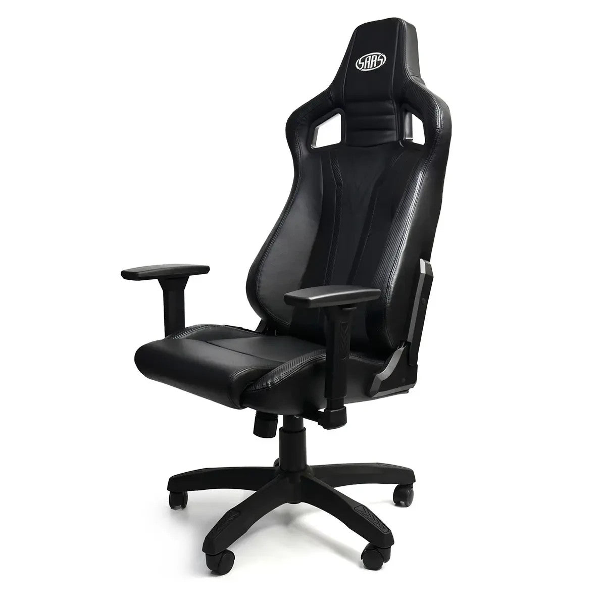 SAAS Exceutive Office Chair / Gaming Chair Black With Carbon Look Accents SC90126