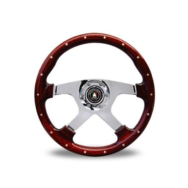 Autotecnica Steering Wheel Bullit Wood Grain With Polished Spokes  15" ADR