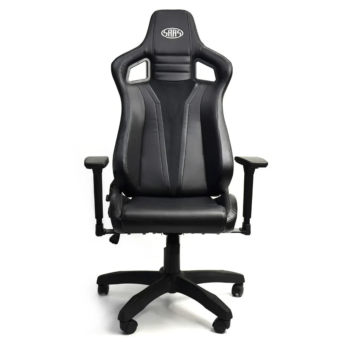 SAAS Exceutive Office Chair / Gaming Chair Black With Carbon Look Accents SC90122