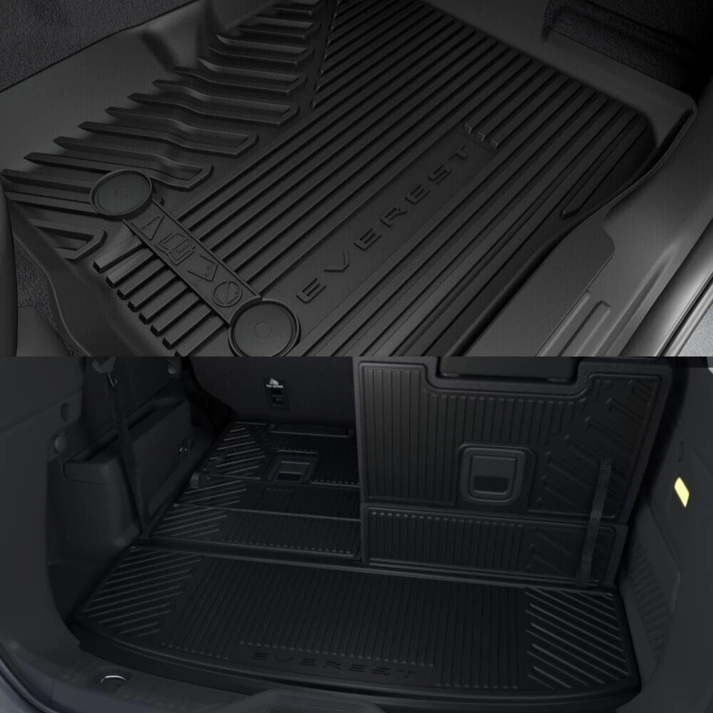 Genuine Ford Everest UB All Weather Floor Mats + 3 Piece Cargo Liner Package0