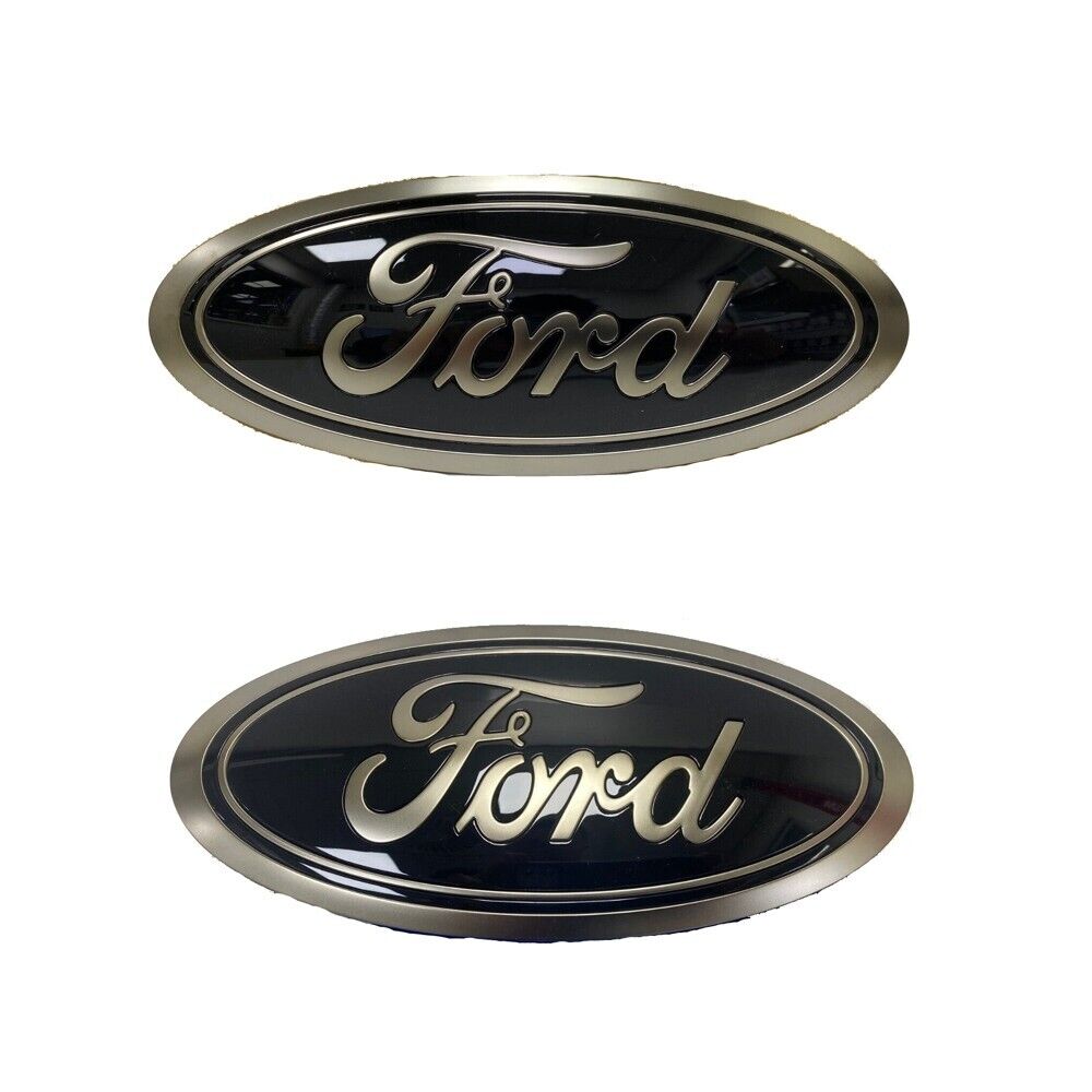 Genuine Ford Next Gen Ranger Front & Rear Black Ford Oval Badges 2022-On Pair