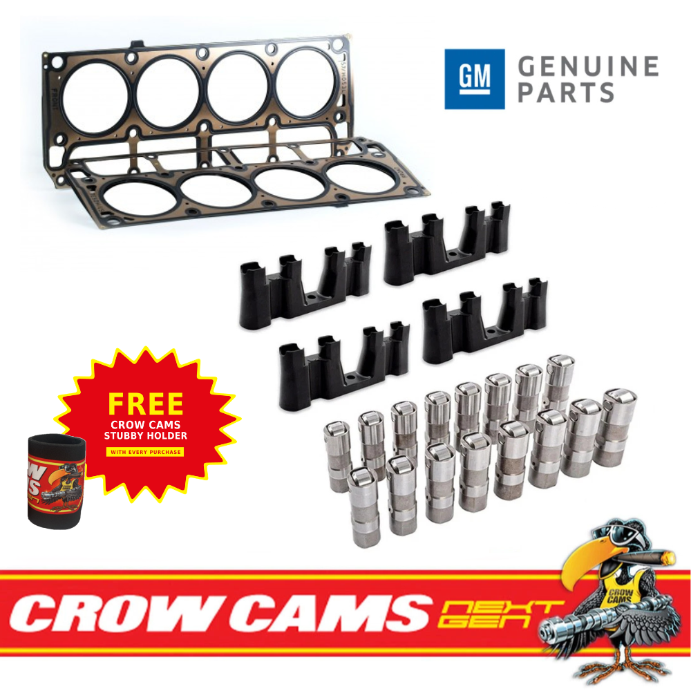 Genuine GM LS1 5.7L V8 Head Gaskets + LS7 Lifters & Guides Kit + Free Stubby0