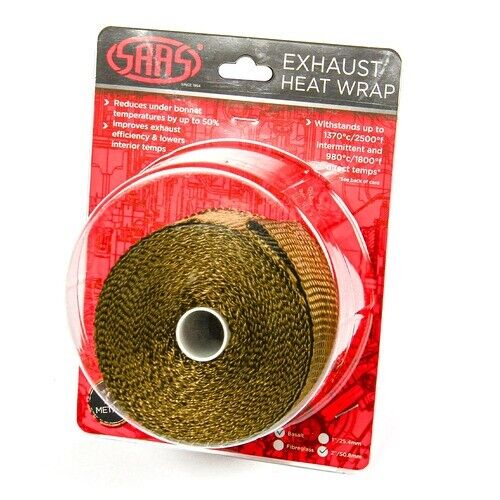 SAAS Exhaust Wrap Basalt Titanium 50mm/2 Inch x 10m