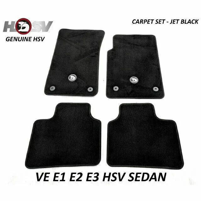 Genuine HSV Carpet Floor Mat Set Black for Holden VE E1 E2 E3 Only Sedan Wagon