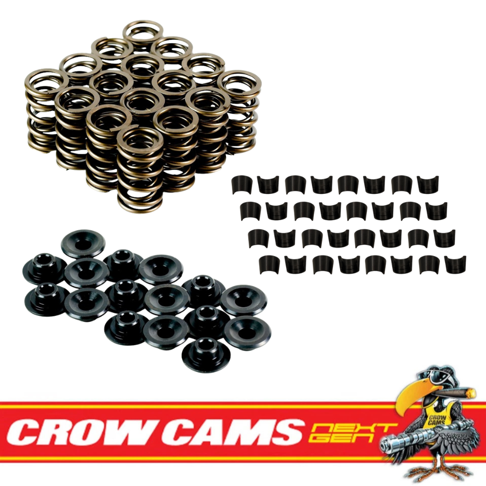 Crow Cams Dual Valve Springs Retainers & Locks Kit For Chev Small Block V80