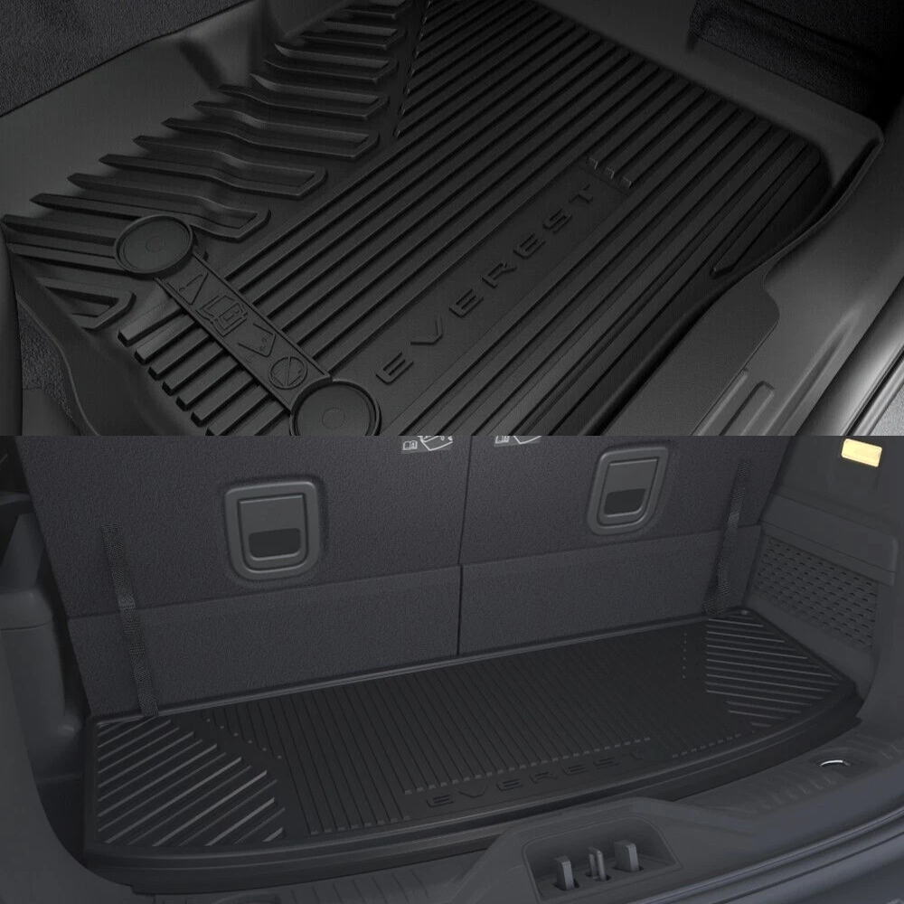 Genuine Ford Everest All Weather Floor Mats + 7 Seat Cargo Liner Package 2022-On0