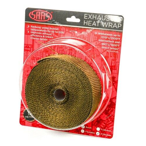 SAAS Exhaust Wrap Basalt Titanium 50mm/2 Inch x 15m