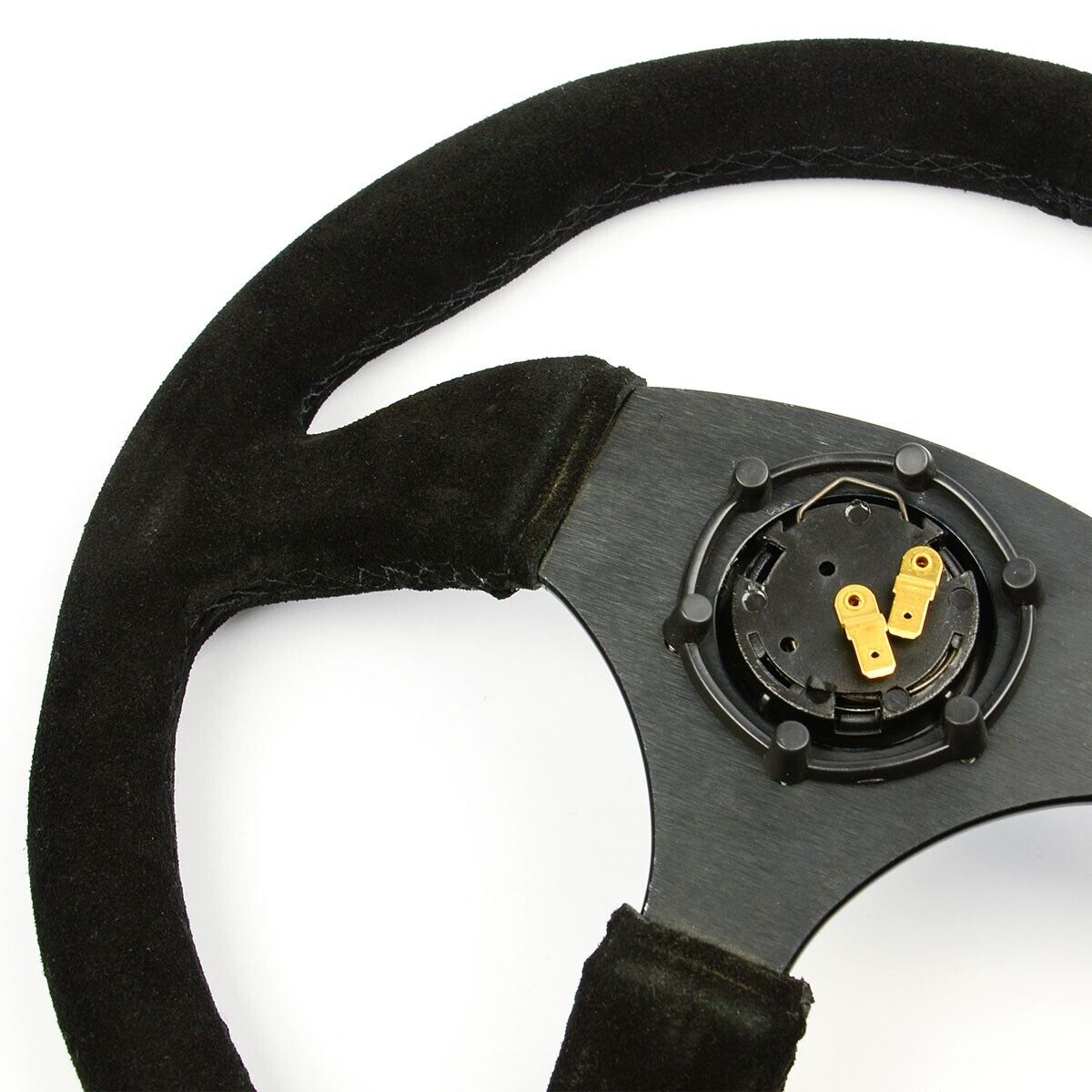 SAAS Steering Wheel Suede 14" ADR Tokyo Motorsport Black Spoke