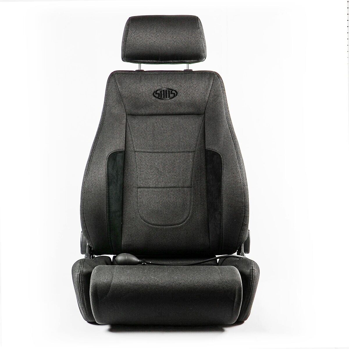 SAAS Trax 4X4 Seat (1) With Rails Black Cloth ADR Compliant