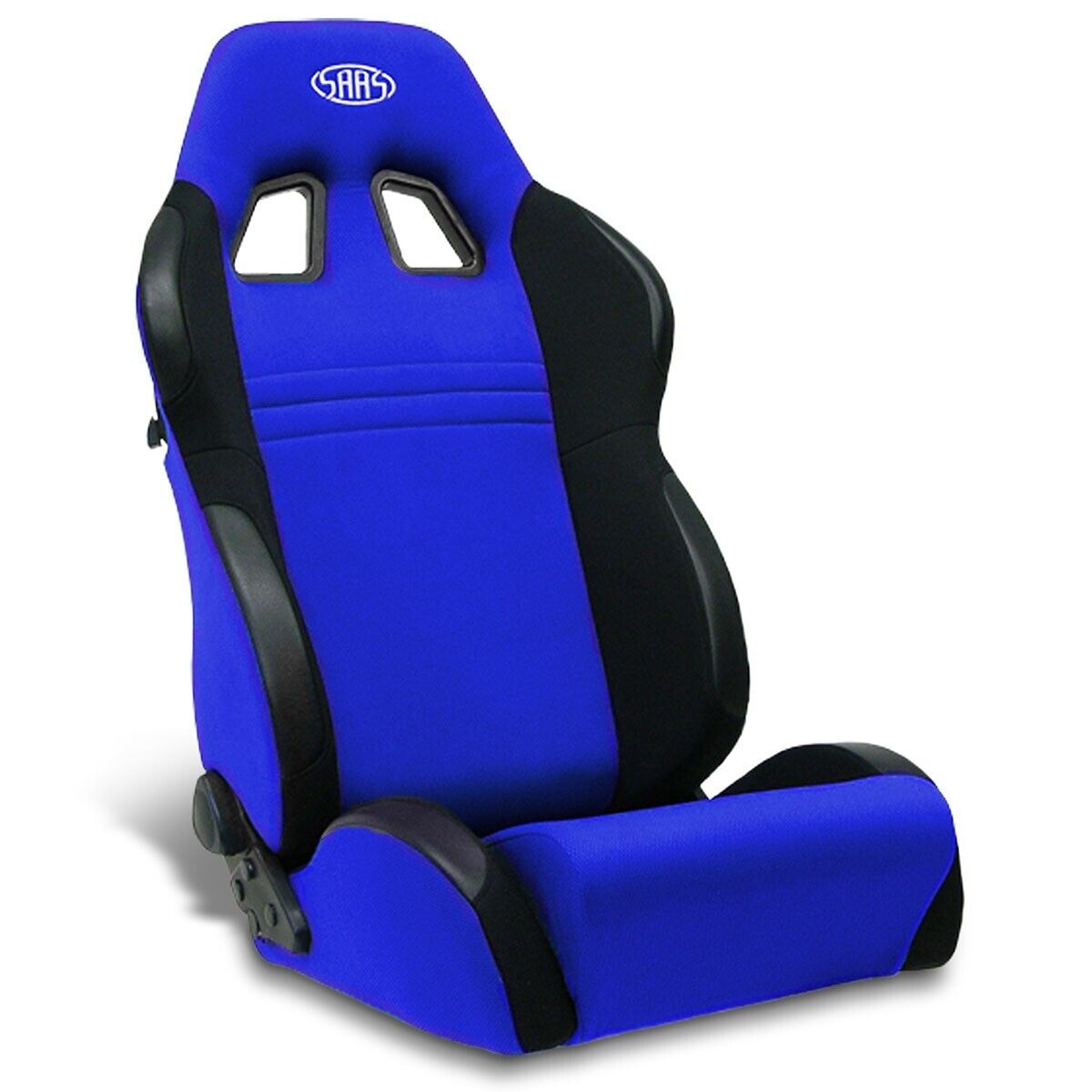 SAAS Vortek Seats (2) With Sliders Dual Recline Black/Blue ADR Compliant