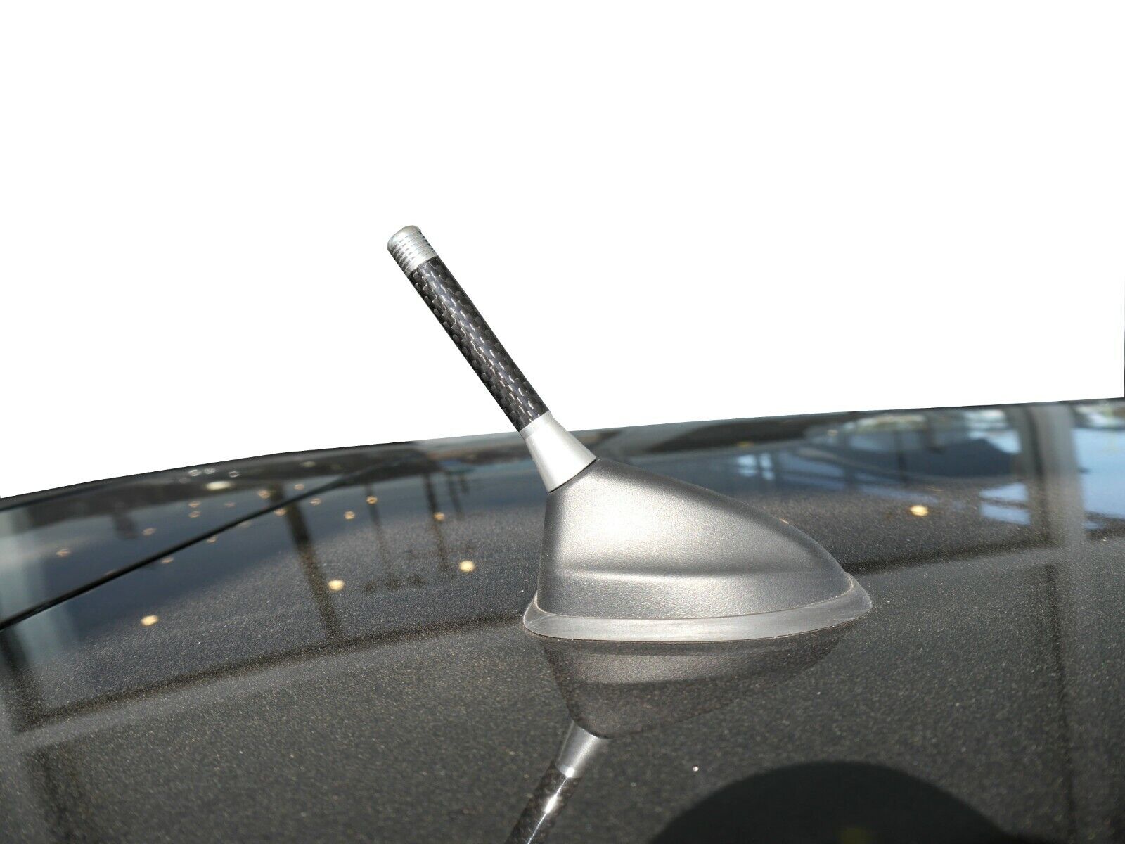 Antenna / Aerial Stubby Bee Sting for Peugeot 3007 3008 Silver Carbon