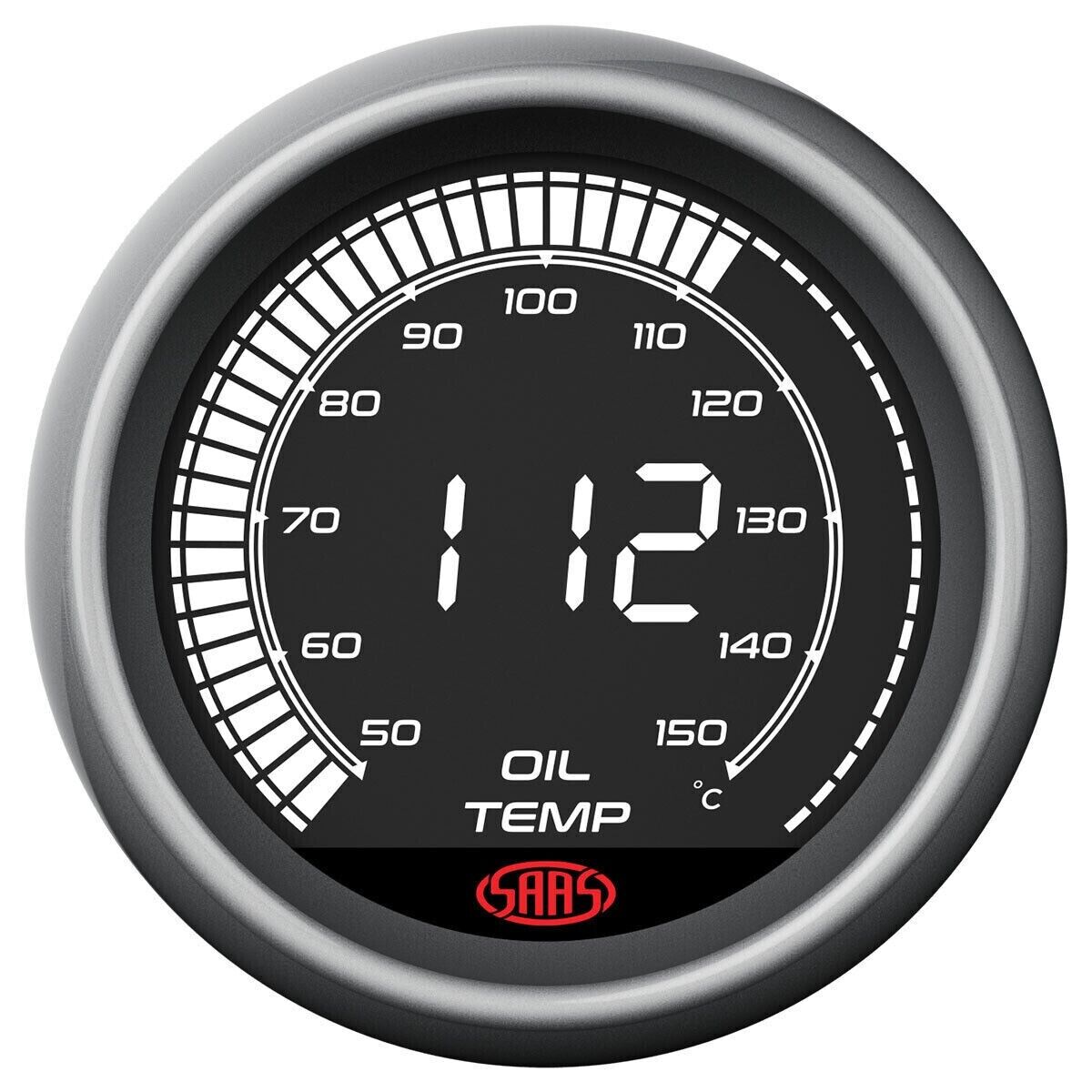 SAAS Muscle Digital Series SG41221 Engine Oil Temp Gauge 50-150 C 52mm / 2"