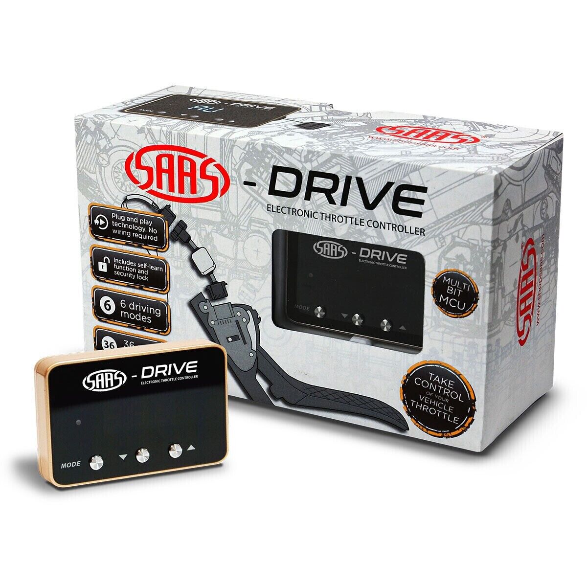 SAAS Pedal Box S Drive Electronic Throttle Controller for Peugeot 308 2009 >