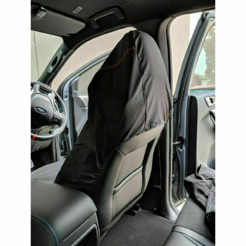 SAAS SC5010 Seat Cover Throw Over Cover / Protector Black with Red Stitch