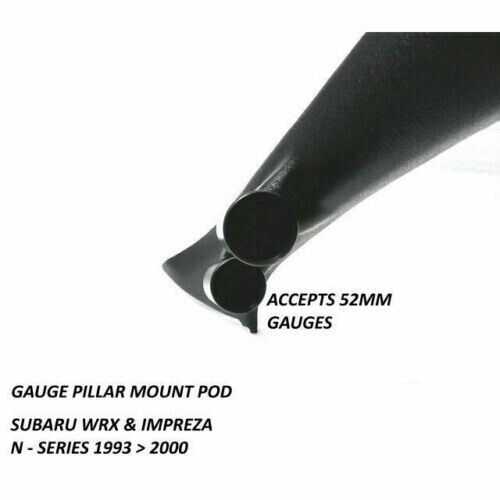 SAAS Pillar Pod Gauge Kit for Subaru WRX 93>2000 Turbo Boost/Oil Pressure Black