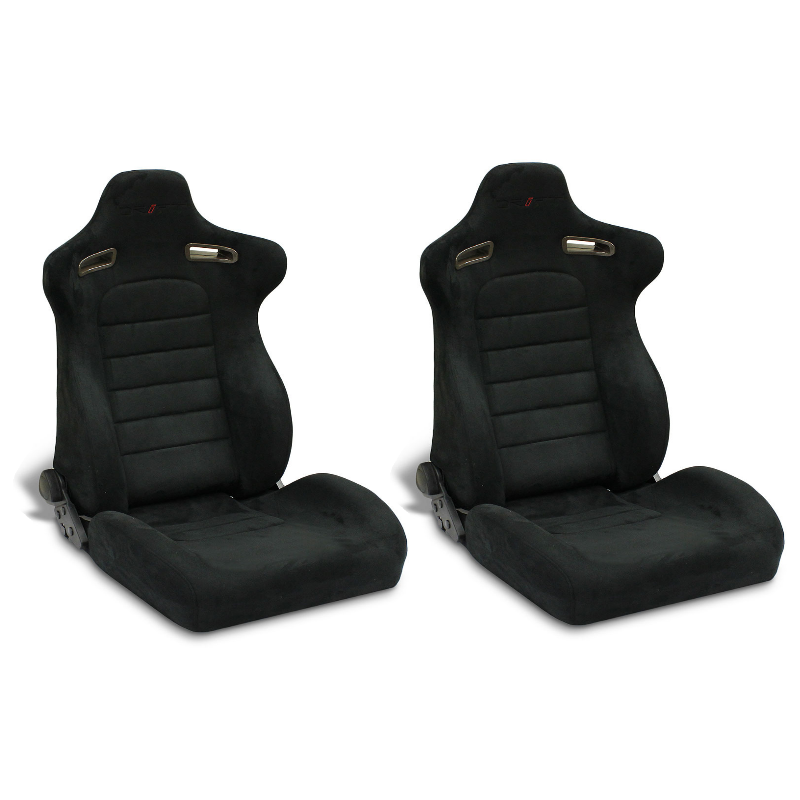 SAAS Universal Drift Blade Seats (2) Black Alcantara ADR Compliant