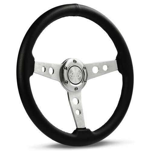 SAAS Steering Wheel PVC 350mm ADR Retro Brushed Spoke