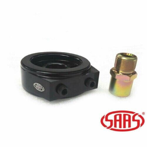 SAAS Black Oil Adaptor Sandwich Plate for VT VX VU V6 Oil Pressure / Oil Temp