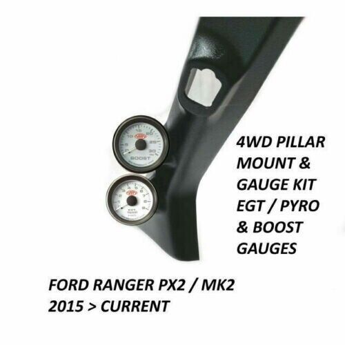 SAAS Pillar Pod Gauge Package for Ford PX2 PX3 Ranger 2015 > 2020 Boost & EGT